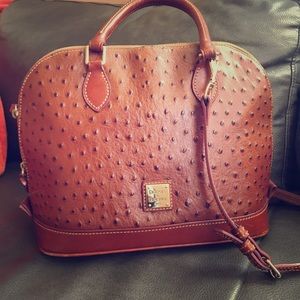 Dooney & Bourke ostrich zip zip satchel